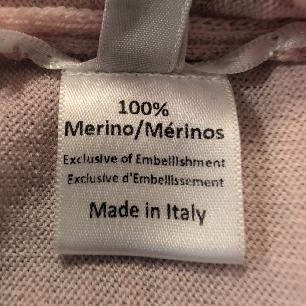 Simone Rocha Embellished Pink Merino Wool Cardigan, size XS, made in Italy - Picture 6 of 12